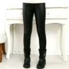 Spring Autumn Style Girls' Leggings with Plush Leather Pants Children's Tight Pants Girls