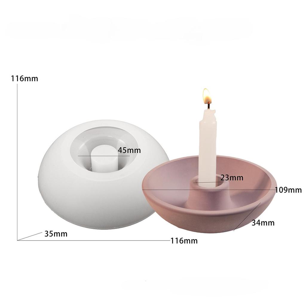 Круглая основа для свечи, силиконовая форма, форма для подсвечника из бетона своими руками, форма для подсвечника из гипсового цемента, силиконовая форма для смолы