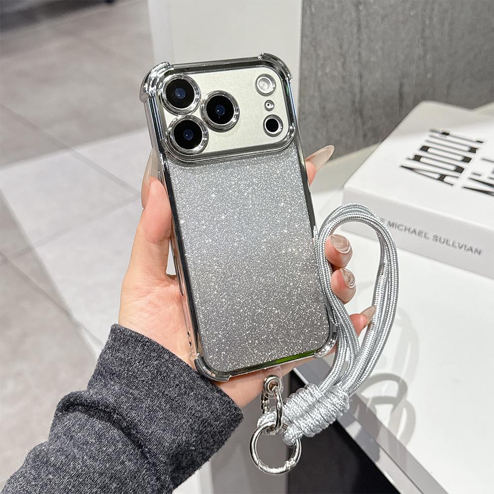 Luxury Plating Phone Case For Xiaomi 15T 15 14 13 Poco M7 F7 F4 F5 X7 X6 X5 Pro Ultra 4G 5G Anti Fall Airbag With lanyard