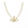 Vivienne WeStwood One Row Pearl Bath Relief Женское колье-чокер 63010106 02r202
