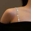 1 Pc Rhinestone Shoulder Strap Silver Rhinestone Bra Shoulder Chain Jewelry Adjustable Underwear Strap for Festival Rave Bridal Wedding Dress