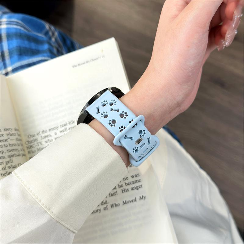 Гравированный ремешок для часов, мягкий дышащий спортивный ремешок 18/20/22 мм, совместимый с Amazfit Huawei Samsung oppo xiaomi