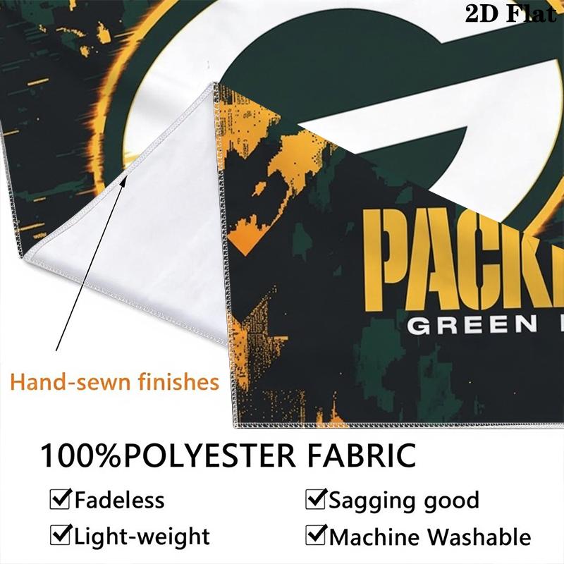 Green Bay Packers Wall Tapestry Aesthetic Wall Hanging Printed Fabric Blanket Decorative Tapestries for Bedroom Living Room Home Decor