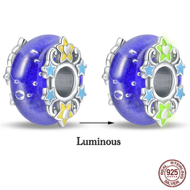 Мода Медь Разноцветный Цветок Перо Океан Светящийся Стекло Шармы Бусины Подходят для Оригинальных Браслетов Qikaola DIY Ювелирные Изделия