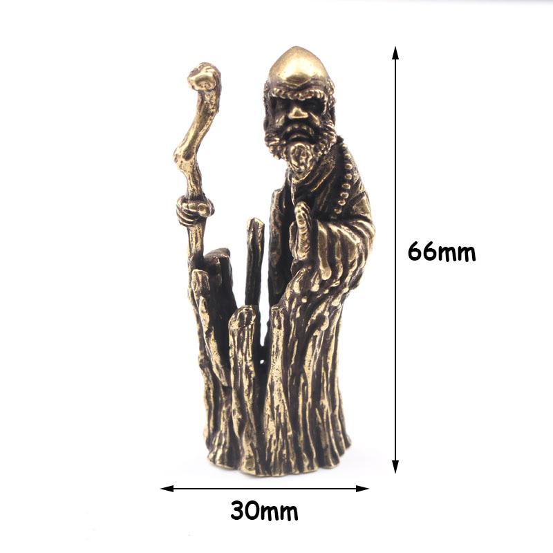 Antique Bronze Dharma Ancestor Figures Smal Ornaments Copper Bodhidharma Buddha Miniatures Statue Living Room Desk Decorations