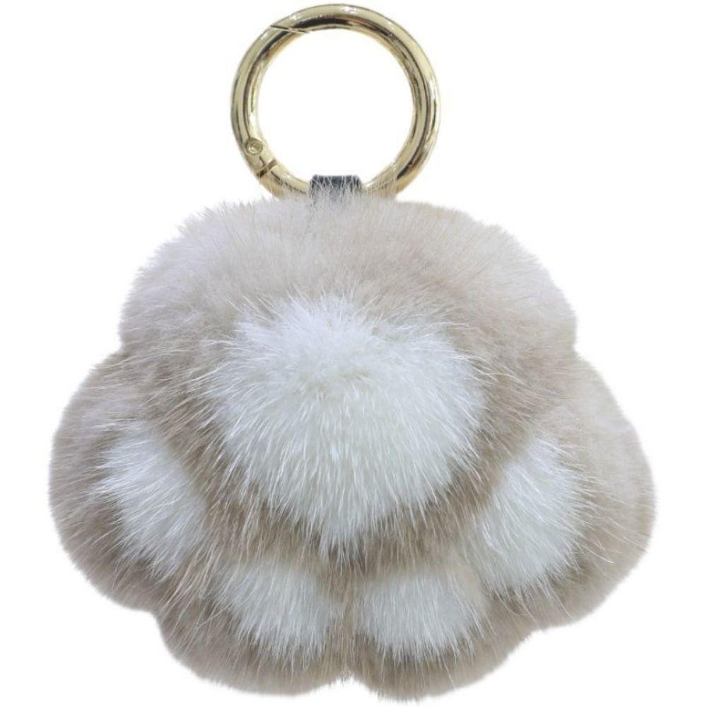 Animal Paw Cat Paw Keychain Cute Doll Plush Car Key Ring Kawaii Faux Fur Keychain Valentine's Day