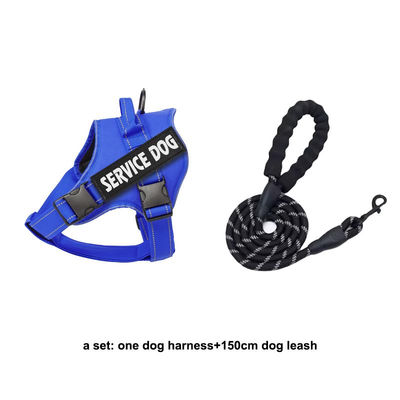 Премиальная шлейка для служебной собаки Светоотражающая, дышащая и регулируемая - Идеально подходит для питомцев эмоциональной поддержки всех размеров В комплекте 4Rem