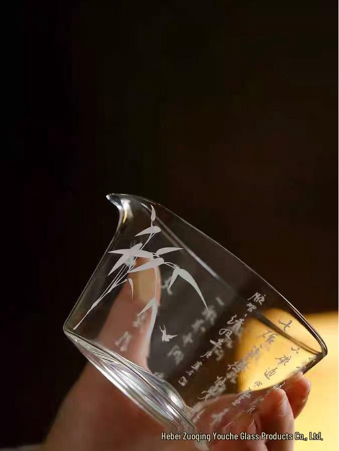 Чайный диспенсер из высокоборосиликатного термостойкого стекла, Большая емкость, Чаша справедливости «Золотая цикада»