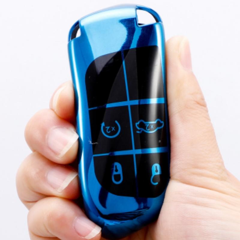 Автомобильный чехол для ключей с 5 кнопками, держатель для Jeep Renegade Compass Grand Cherokee для Chrysler 300C Wrangler Dodge Fiat, аксессуары