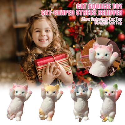 Реалистичная игрушка для кошек, сжимающая медленно отскакивающий мягкий TPR, снимает стресс и беспокойство