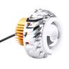 Motorcycle LED Headlight Projector Lens Dual Angel Devil Eye Head Lamp   Type Blue Pink
