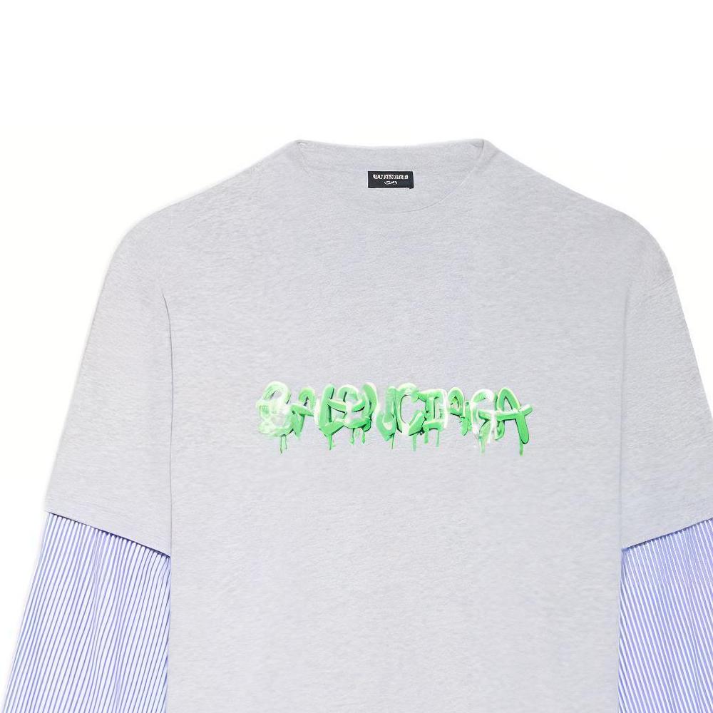 Balenciaga Футболка с объемными рукавами Slime 671401TLVF11203