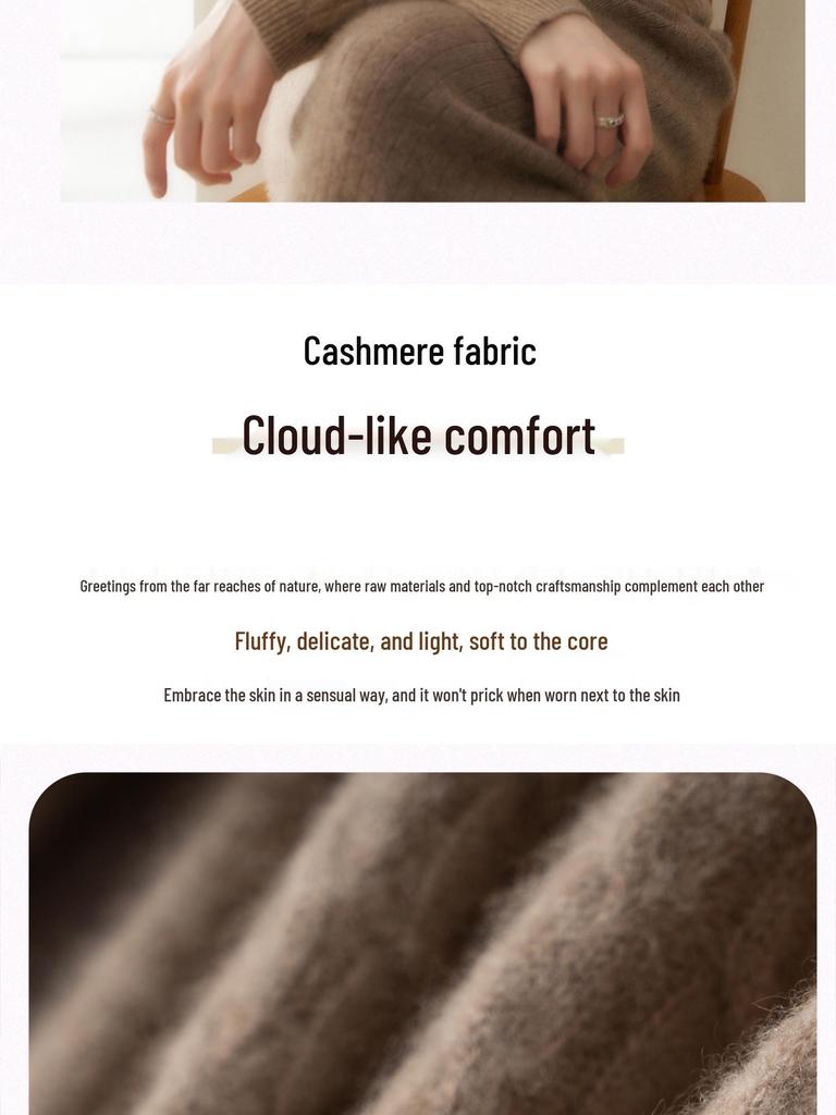 Women's Thickened Cashmere Half-Zip Knit Sweater - Loose Fit, Soft, Turn-Down Collar for Autumn and Winter