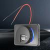 Автомобильная розетка для быстрой зарядки Розетка для кемпера с двумя USB-портами Зарядная розетка 12 В/24 В 3,1 А Автомобили Автомото Морские суда Автодома Зарядное устройство Модификация