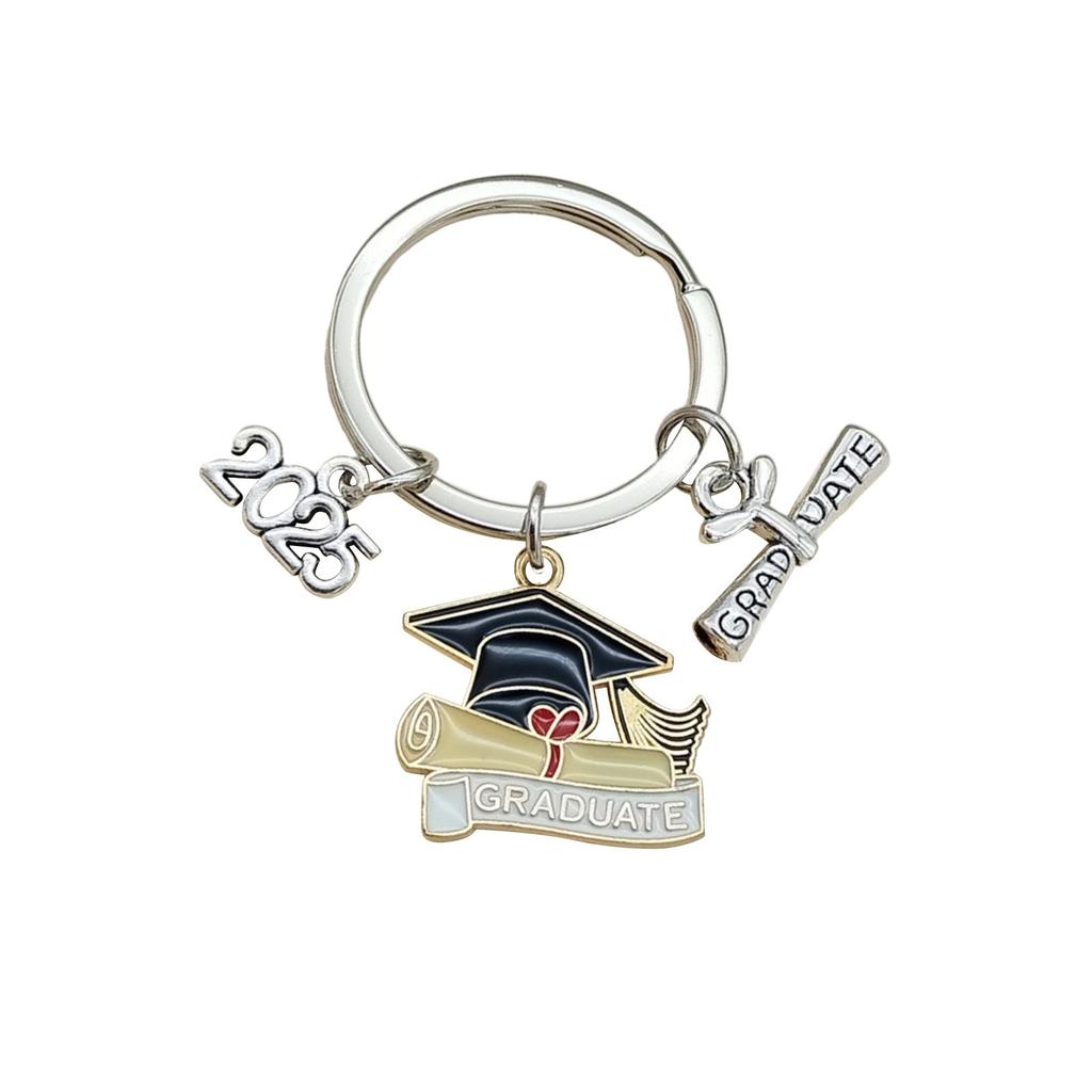 Брелок-книга «Шляпа бакалавра» 2025 года, подарочный брелок для ключей на выпускной сезон