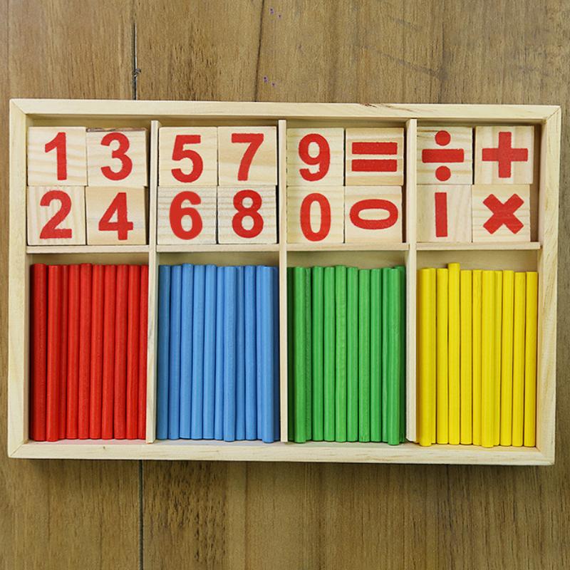 Дети Деревянная Цифровая Счетная Палочка Игрушка Математическая Головоломка Игрушки Счет Монтессори Раннее Обучение Малышей Интеллект Развивать Ребенка