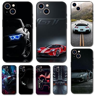Крутой чехол для телефона со спортивным автомобилем для iPhone 14 5S 2020se 6 6s 7 8 plus x 10 XR XS 11 12 13 mini pro MAX, черная задняя крышка из ТПУ
