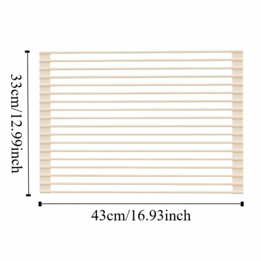 Non-slip Silicone Drainage Board Heat Resistant Roll-Up Drainage Board Kitchen Use