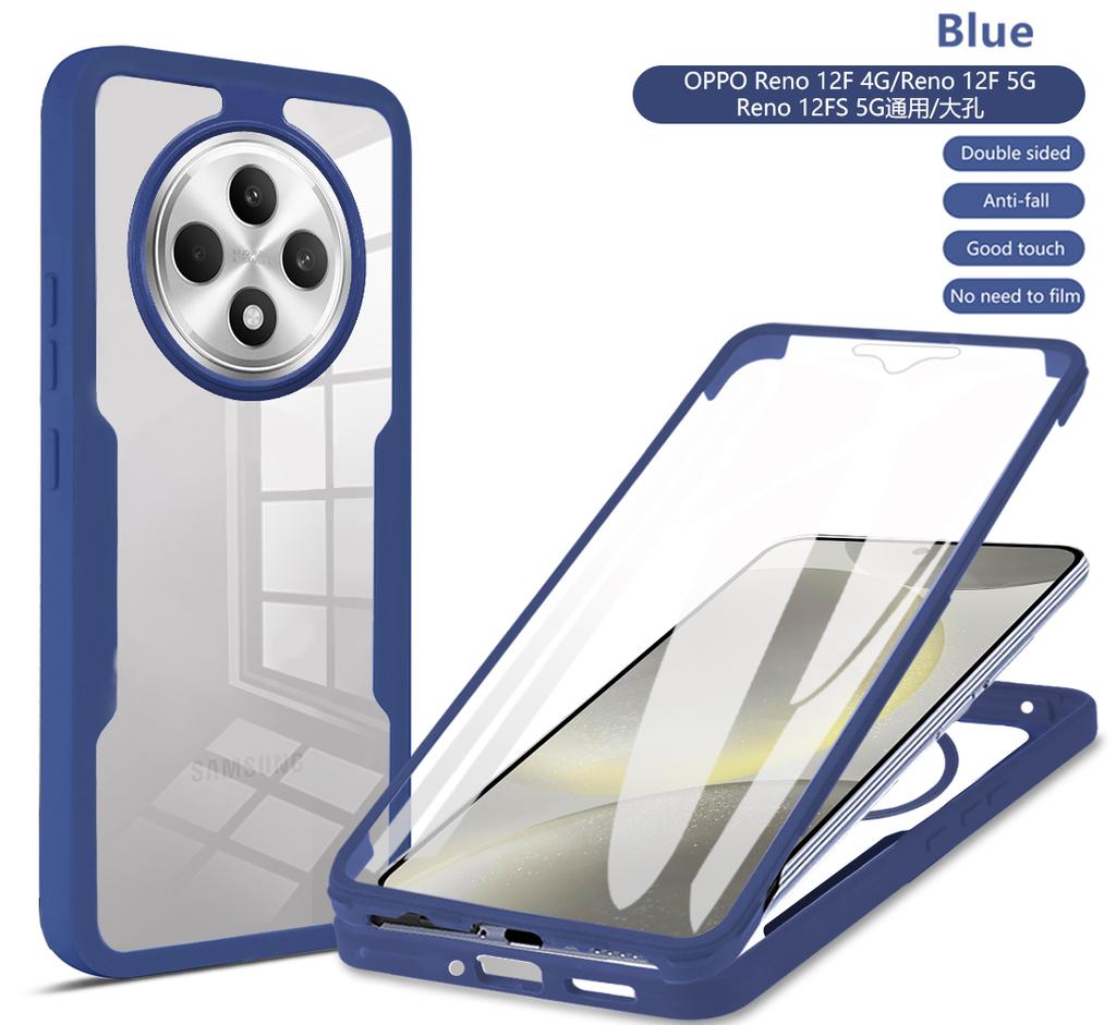 Противоударный 360 Прозрачный чехол для OPPO Reno 12 Pro Reno12 Reno 12F 12 F FS 12FS Reno12F Крышка Защита камеры и экрана Полная защита