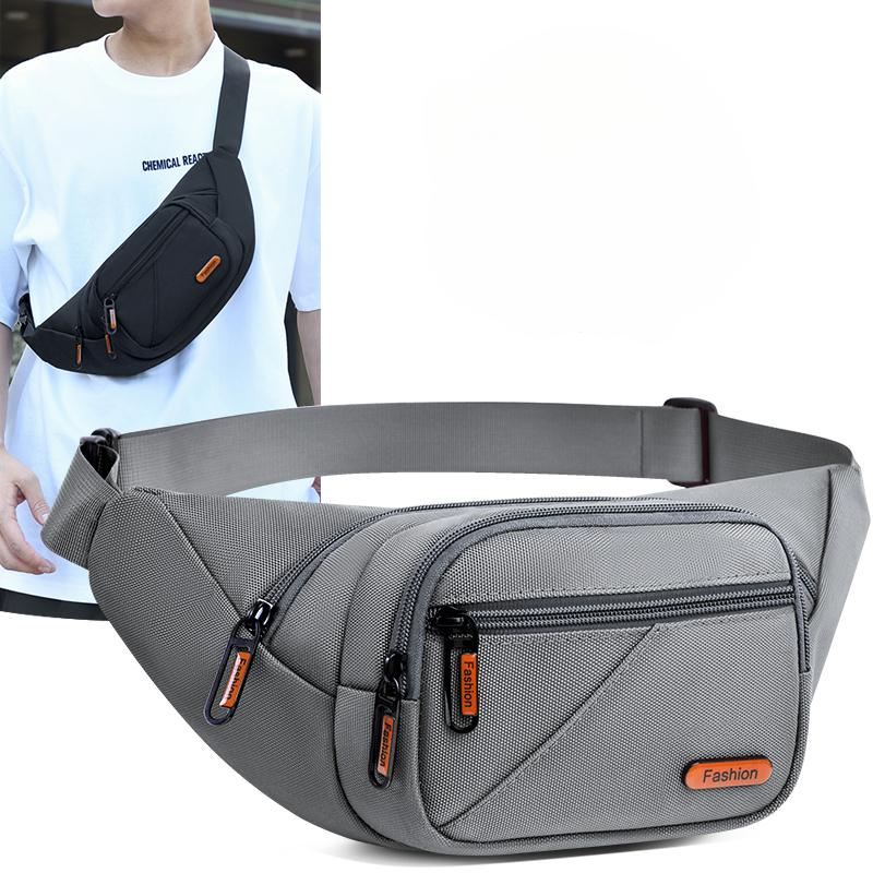 Unisex Waterproof Waist Pack - Multi-Pocket Adjustable Design for Travel/Sports/Business, Large Capacity & Anti-Slip Strap