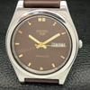 Б/У SEIKO 5 AUTO 6309B ЯПОНИЯ МУЖСКИЕ D/D КОРИЧНЕВЫЕ ЧАСЫ 608a-a315117-2