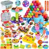 UQTOO Пшеничная глина 48 штук Роскошный набор DIY Глина Игровые игрушки Детские инструменты для ручной работы Подарки на день рождения для мальчиков и девочек Игрушки из глины для игр в помещении