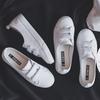 Женские кожаные туфли Модные балетки Весна Лето Женские повседневные кроссовки Цветочные дышащие белые туфли Высококачественная обувь Women20
