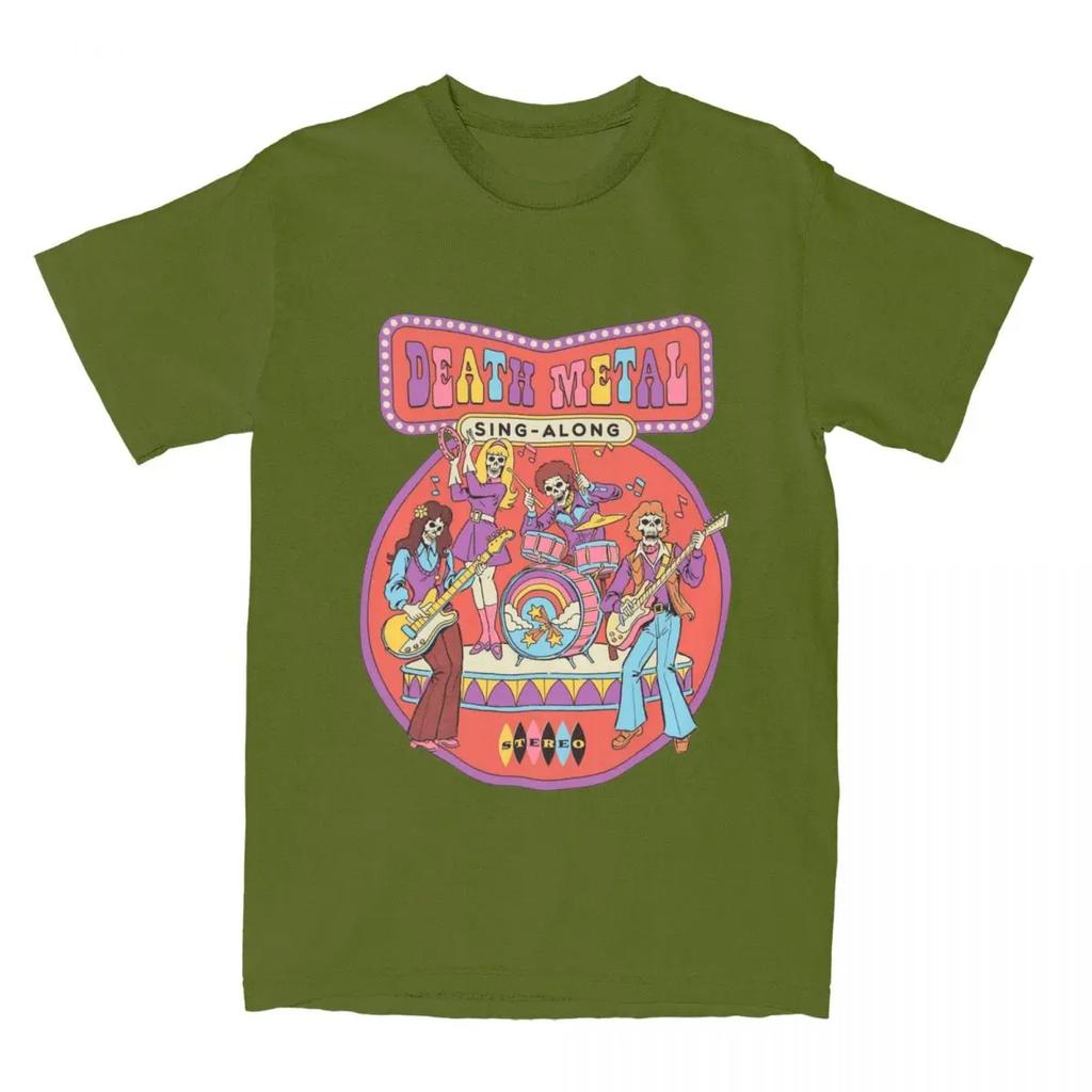 Футболка с изображением настоящего дэт-метала и черепа, мужская и женская, с рисунком ужасов и скелетов, с коротким рукавом, одежда