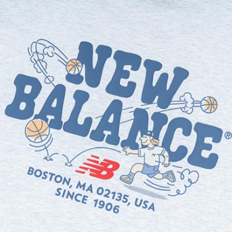 New Balance Uni Nb Boy BaskeTball LeTTering ShorT Sleeve T shirT Nbnef21543 16