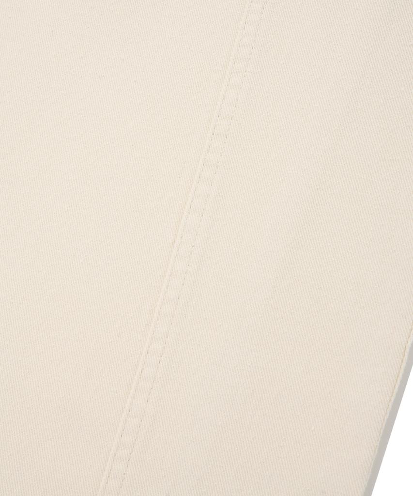 FALLETT Curved Line Straight Pants Ivory