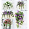 65cm Hanging Basket Artificial Morning Glory Flower Manma Petunia Orchid Flowers Decorative for Home Wedding Decoration