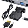 HDMI-совместимый адаптер на VGA 1080P HDMI-конвертер HDMI Female на VGA Male с аудиокабелем 3,5 мм для ноутбуков, ТВ-приставок, проекторов