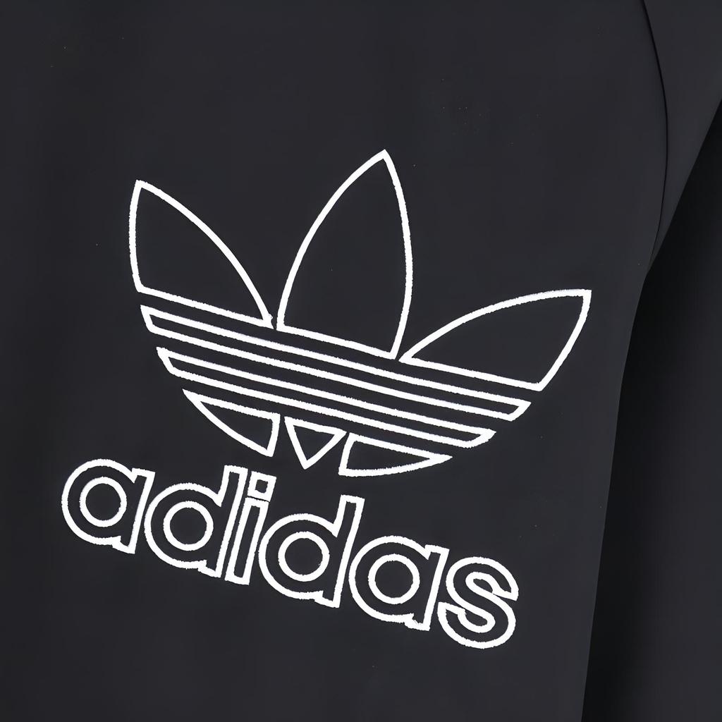 Adidas Originals Letter Logo Printed Crew Neck Pullover Long Sleeve Sweatshirt Men Sweatshirt Black DX3860