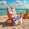 Personalized customized proof beach towel with Sprunki themed pattern - soft, absorbent,quick-drying,perfect swimming,camping&bathing