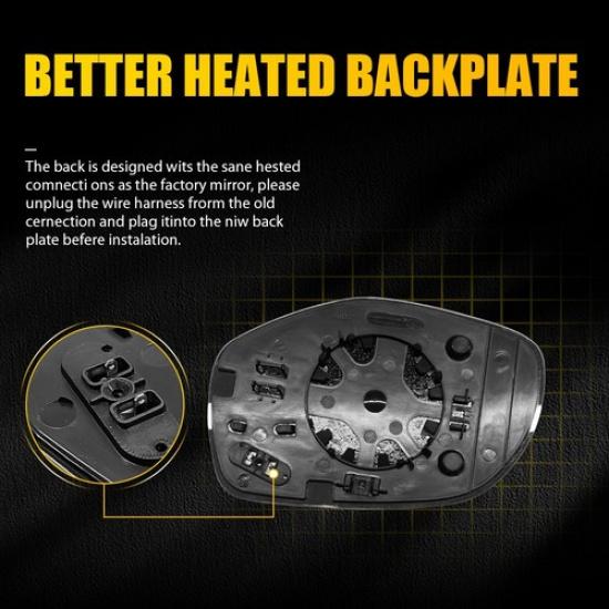 Mirror Glasses Passenger Side Heated for 2008-2010 Porsche Cayenne 95573103804