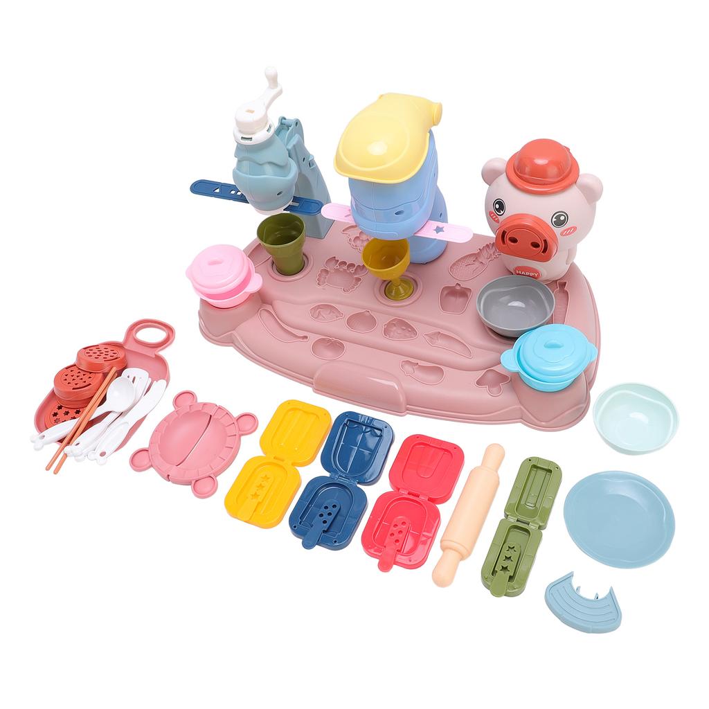 Color Dough Play Set Plastic Develop Creativity Improve Hands Eye Coordination Fun Noodle Maker