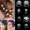 12pcs Fashion Bridal Crystal Hair Accessories Headwear Hair Pins Spiral Twist Clips Bride Headdress