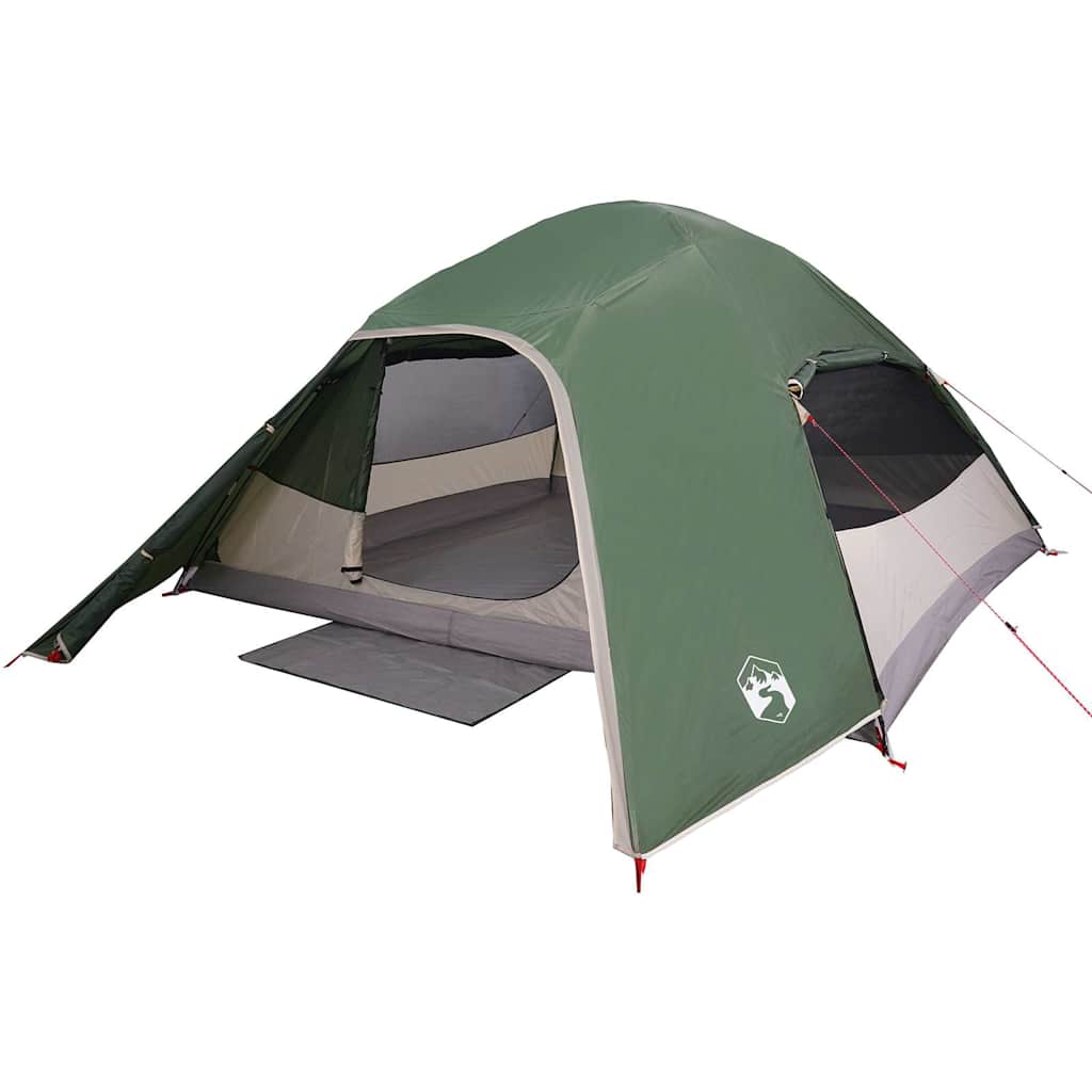 Dome Camping Tent for 4 Persons Green Waterproof