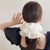 Hair Band Lace Mesh Cloth Flower Hair Tie Korean Style Headwear Women Scrunchies Wrinkle Hair Rope