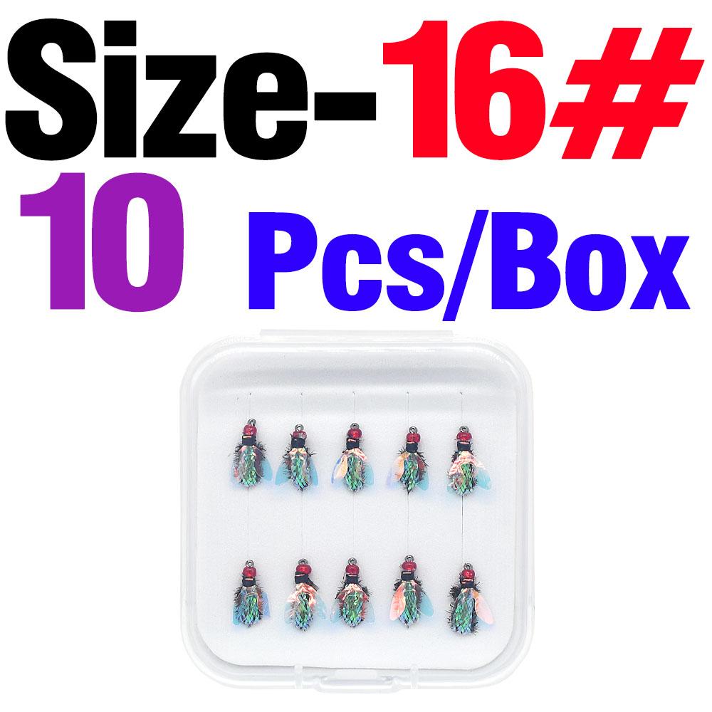 10Pcs/Box Laser Double Winged Fly Fishing Flies Realistic Artificial Bionic Insect Lure for Bass Trout Carp - Fly Fishing Bait