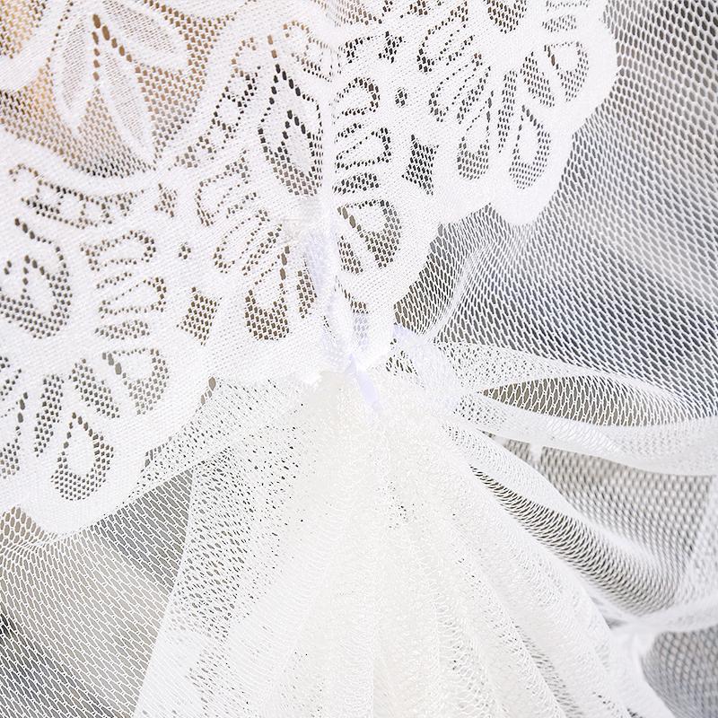 1Pc Pulling Curtain French Lace Fashion Insect Prevention Aesthetic Beauty Door Curtain Polyester Decorative Pattern