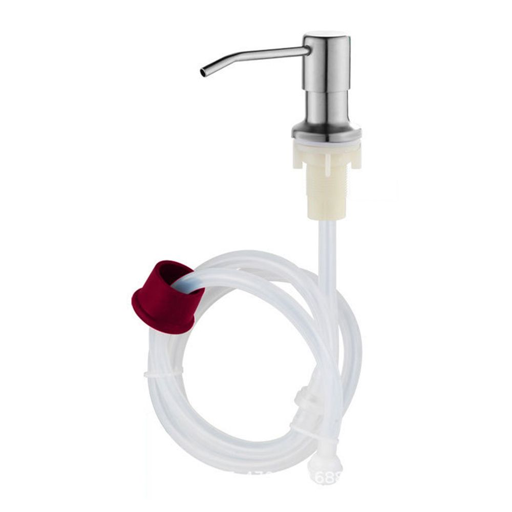 Tube Stainless Steel Kitchen Sink Mounted Lotion Dispenser Dishwashing Liquid Soap Dispenser