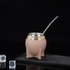 Stainless Steel Double-layer Mate Cup With Straw Texture Eggshell Cup Perfect For Yerba Mate Tea Drinking Yerba Mate Cup New