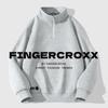 Fingercroxxit Men's American Street Style Half-Zip Sweatshirt