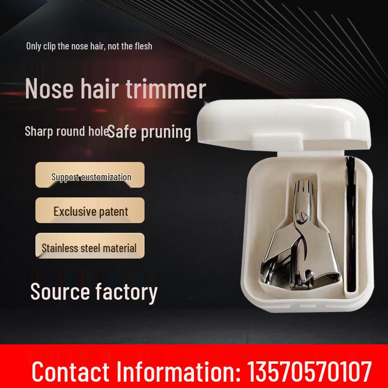 Мужской ручной триммер для носа из нержавеющей стали - Моющиеся ножницы для всего тела