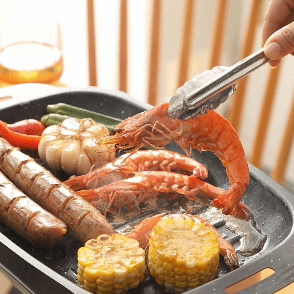 Nonstick Grill Frying Pan Double Handle Griddle Pan Portable BBQ Grill Pan  BBQ Stove