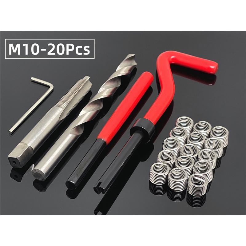 15/20/30 шт., набор инструментов для ремонта резьбы M5/6/8 для восстановления поврежденной резьбы, гаечный ключ, спиральное сверло, инструменты для ремонта автомобиля, лом