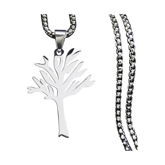 Унисекс ожерелье кулон Древо жизни чистый цвет титановая сталь полированная индивидуальная женское мужское шейное украшение клубное вечернее ожерелье