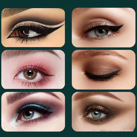 Силиконовый набор для подводки глаз с водостойкими жидкими подводками, гелевой кистью для подводки, многоразовый