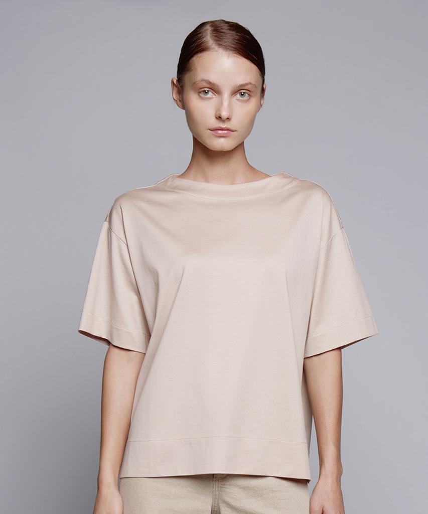 YJACK W_Boat Neck Oversized T-Shirt (180Gsm) Ljt1066